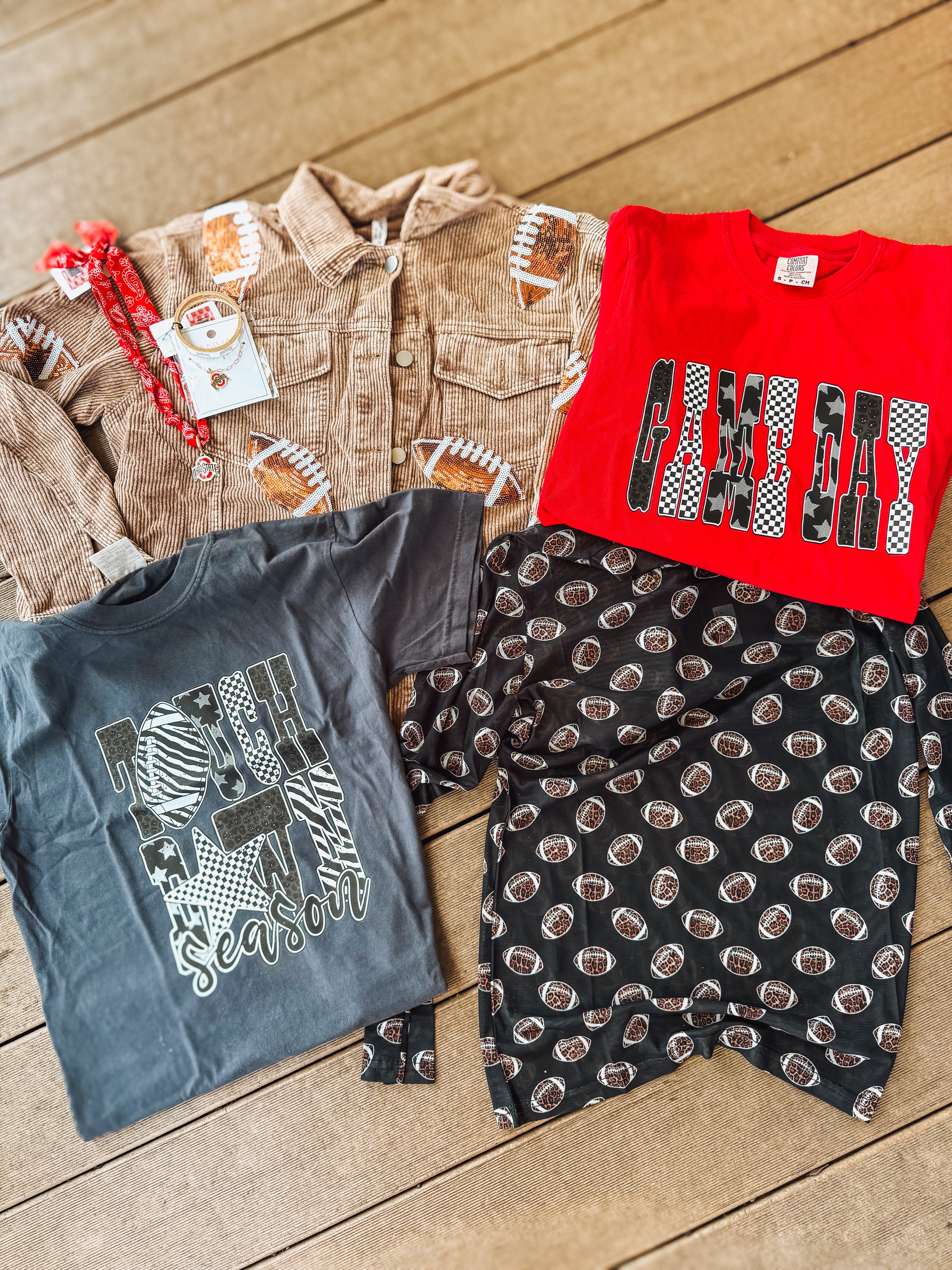 leopard football mesh top