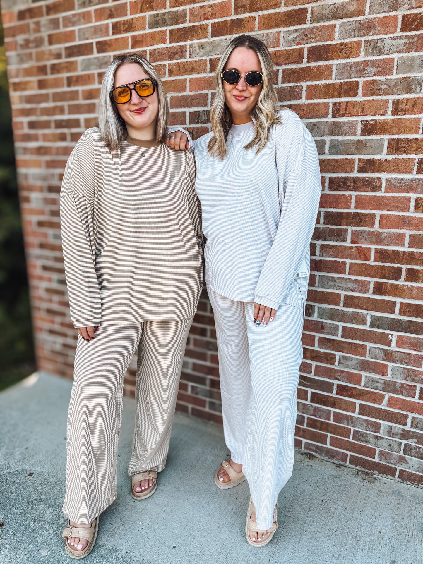 KK striped pants sets in 2 colors
