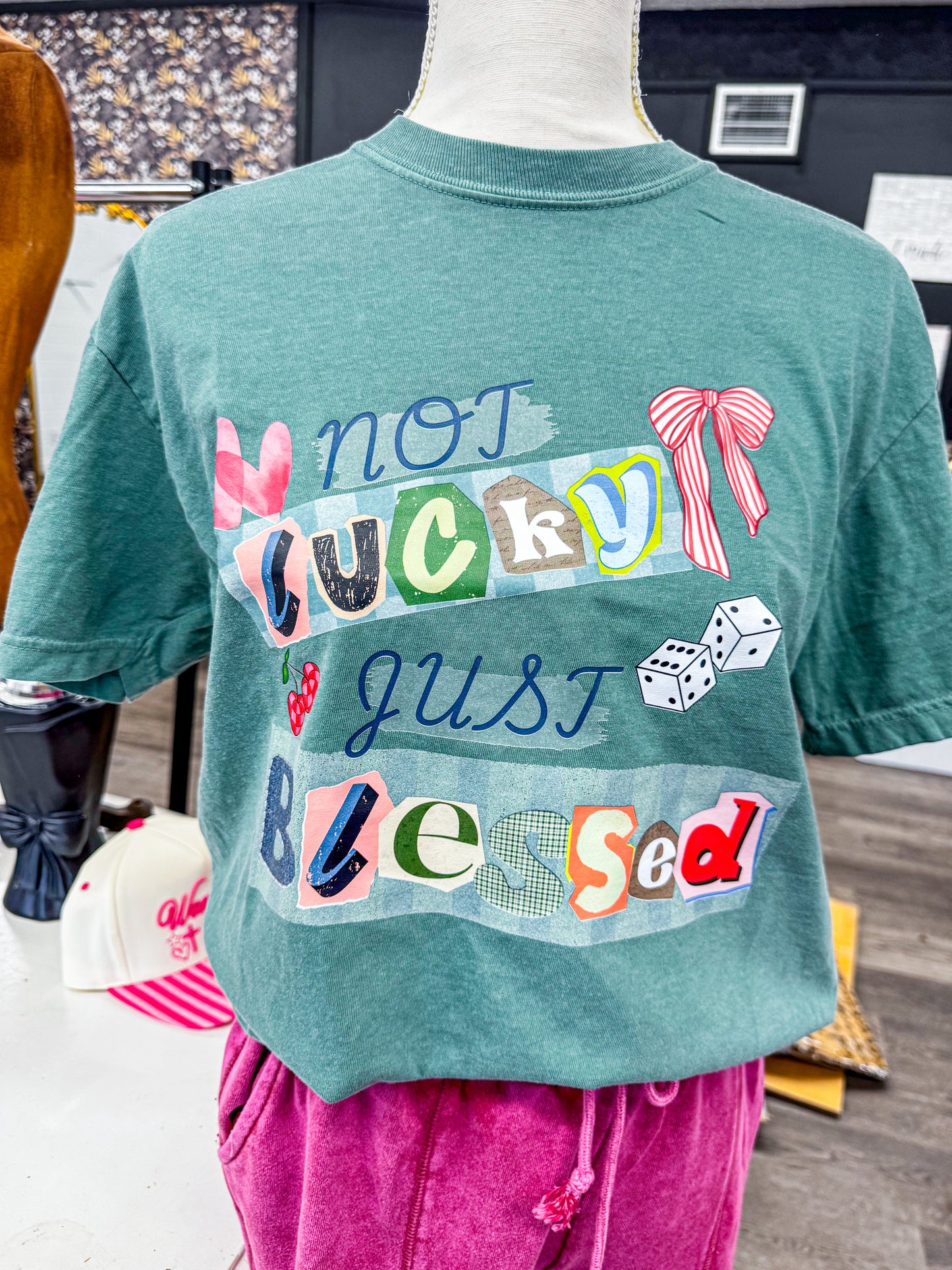 not lucky-blessed-branded tee