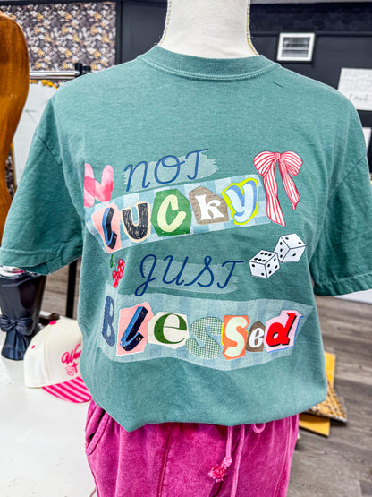 not lucky-blessed-branded tee