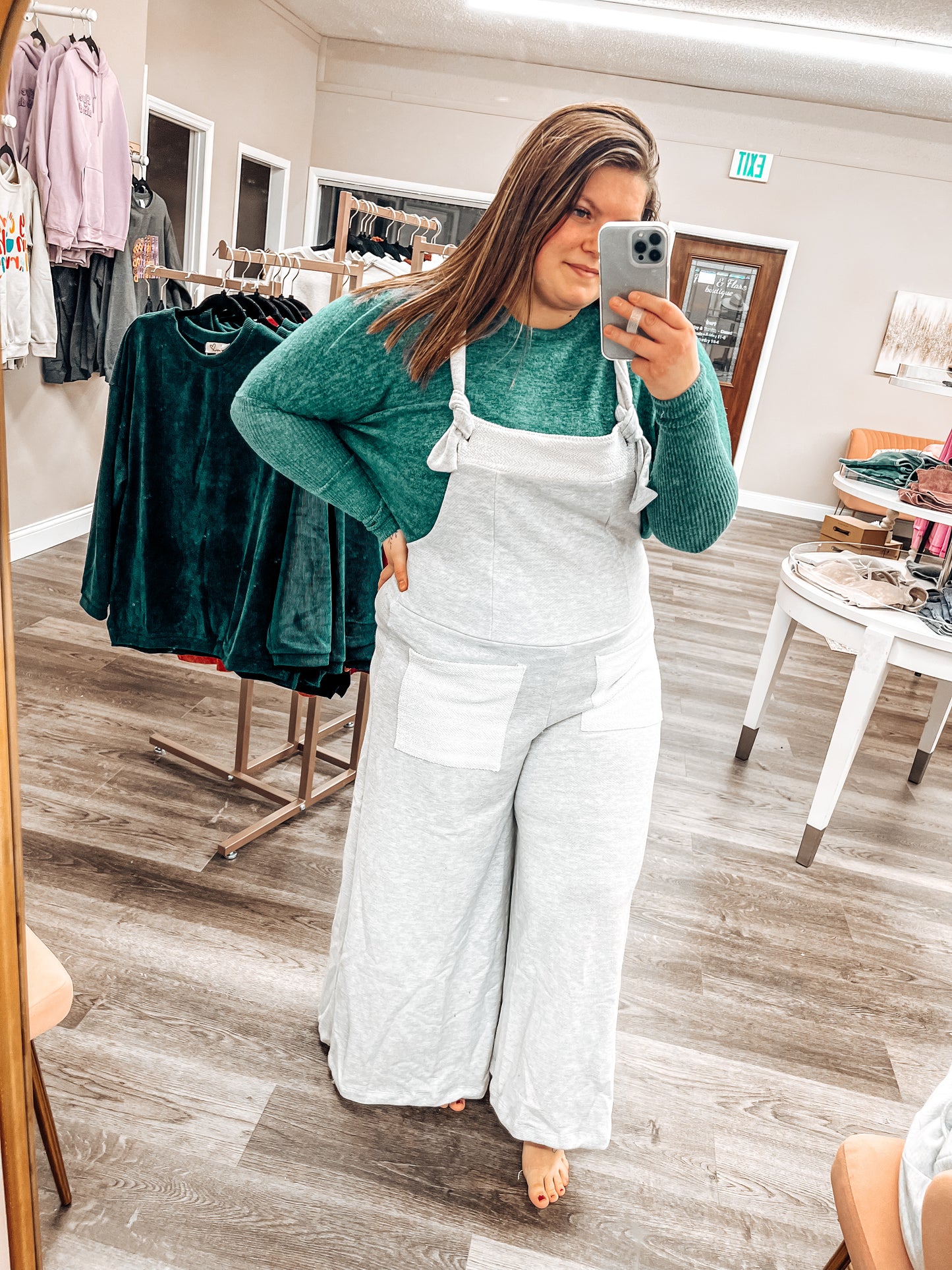 airport overall ash grey jumpsuit