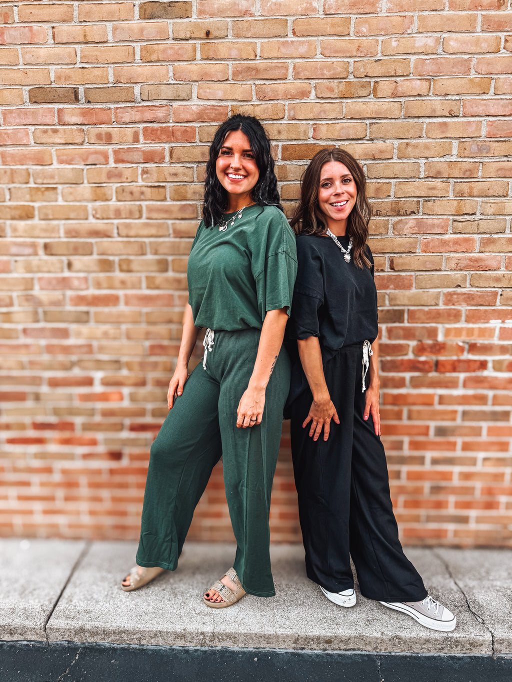 mineral washed oversized crew neck tees