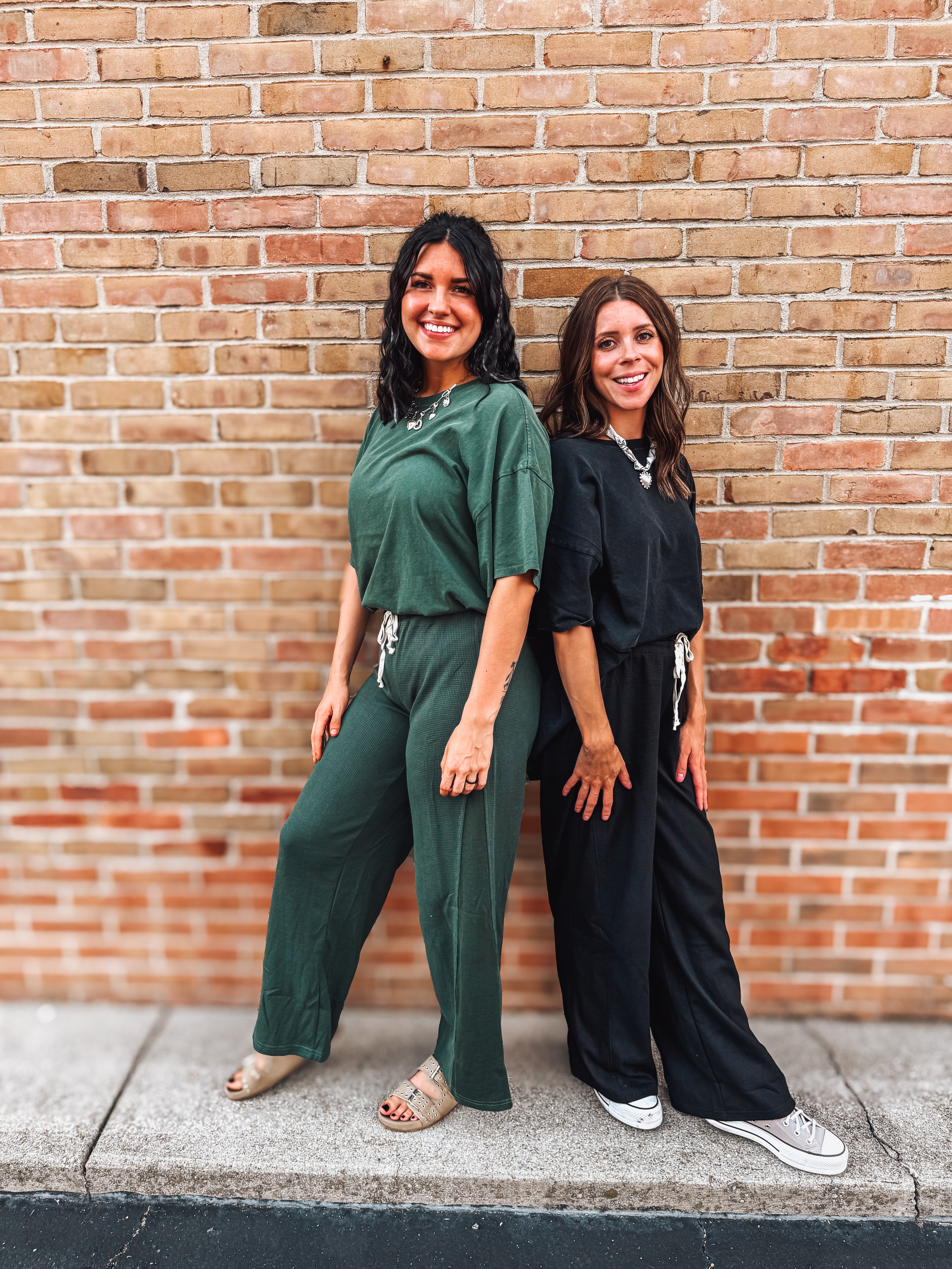 mineral washed oversized crew neck tees