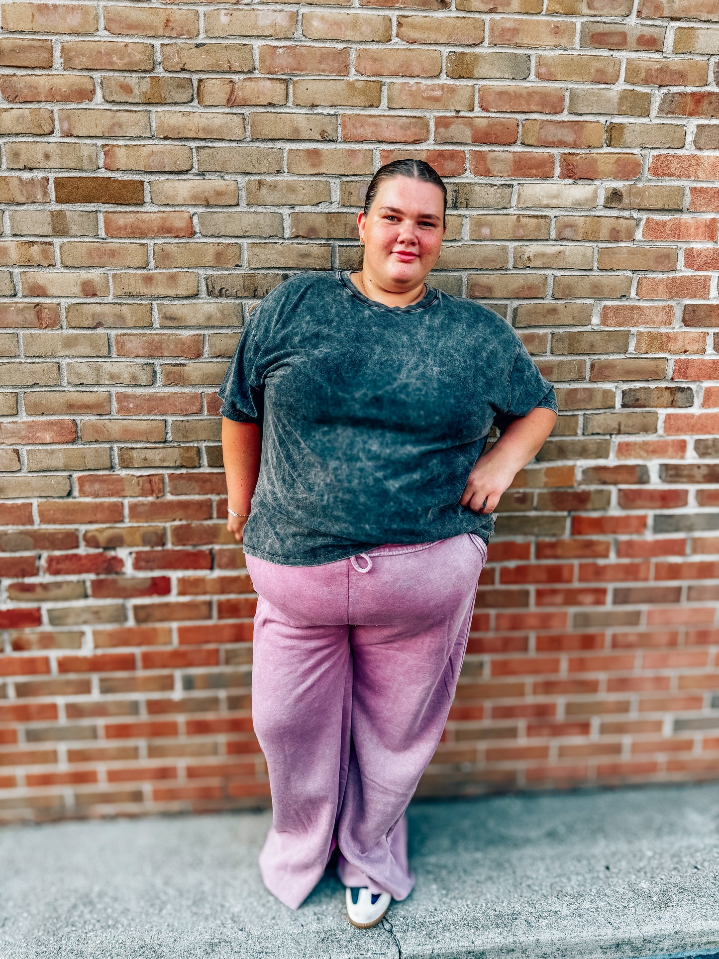 washed oversized tee in regular and curvy