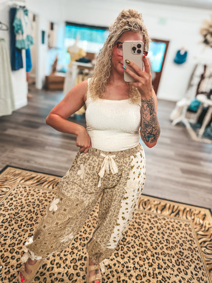 Fall floral POL joggers