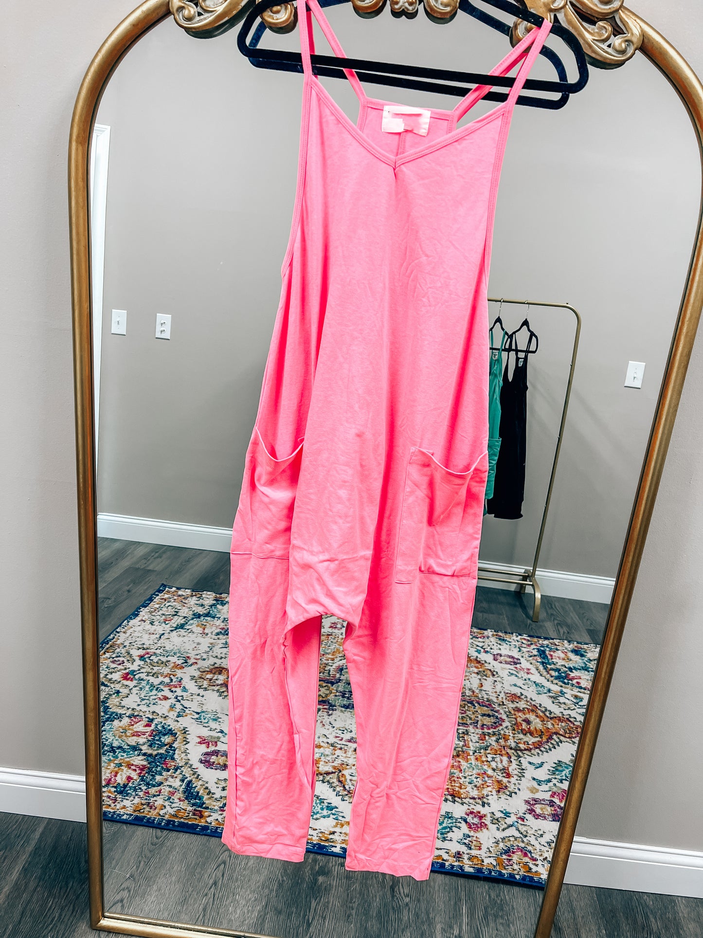 neon pink hotshot jumpsuit