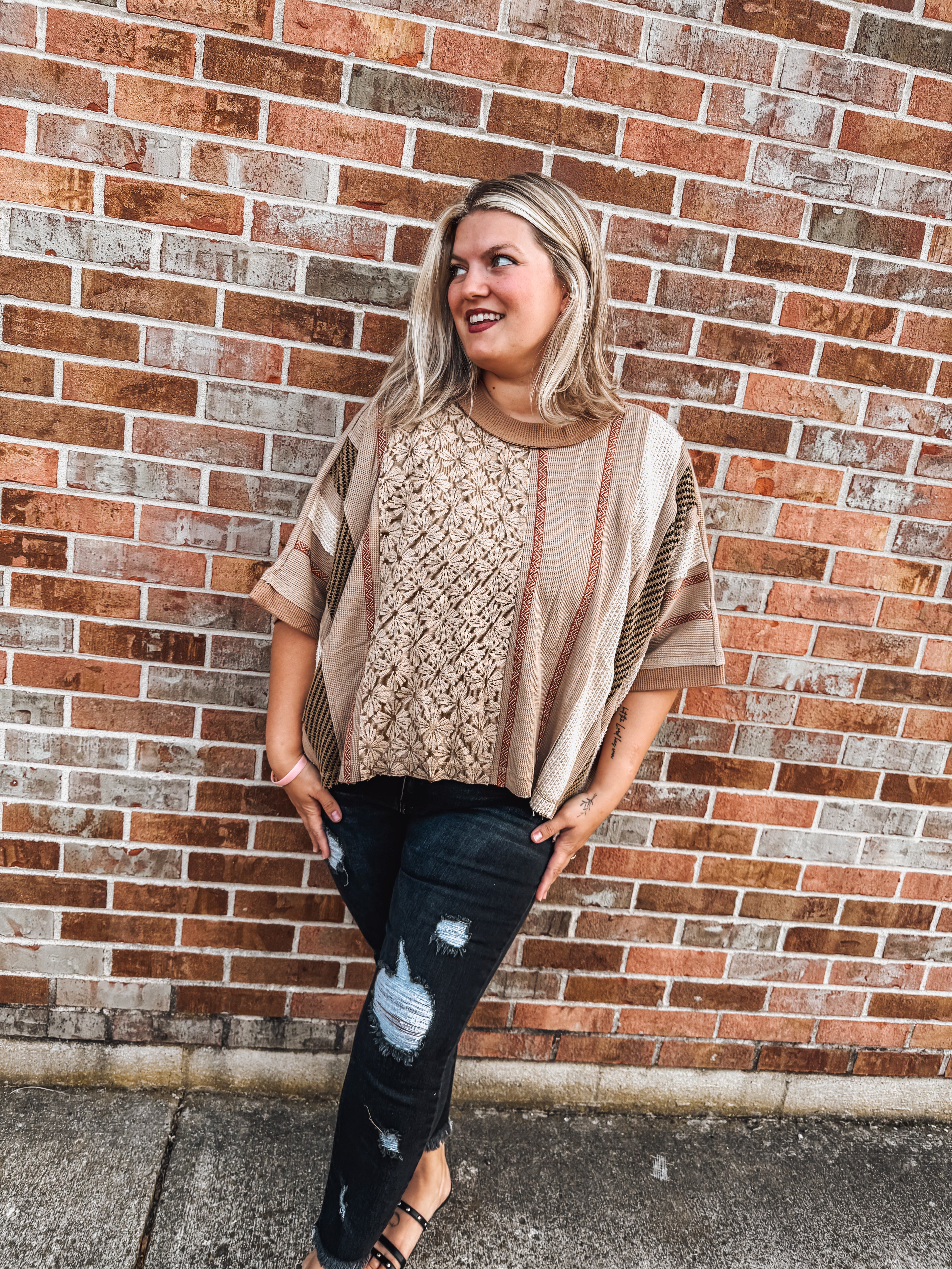 coffee harvest oversized top