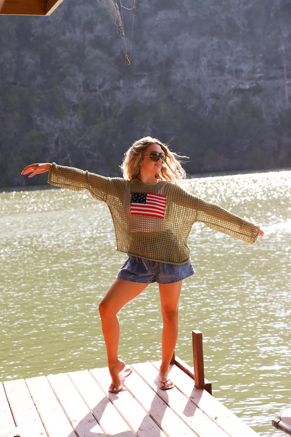 PREORDER- FREEDOM FLAG PATCH PULLOVER