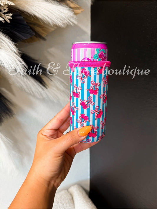 summer bright slim can koozies