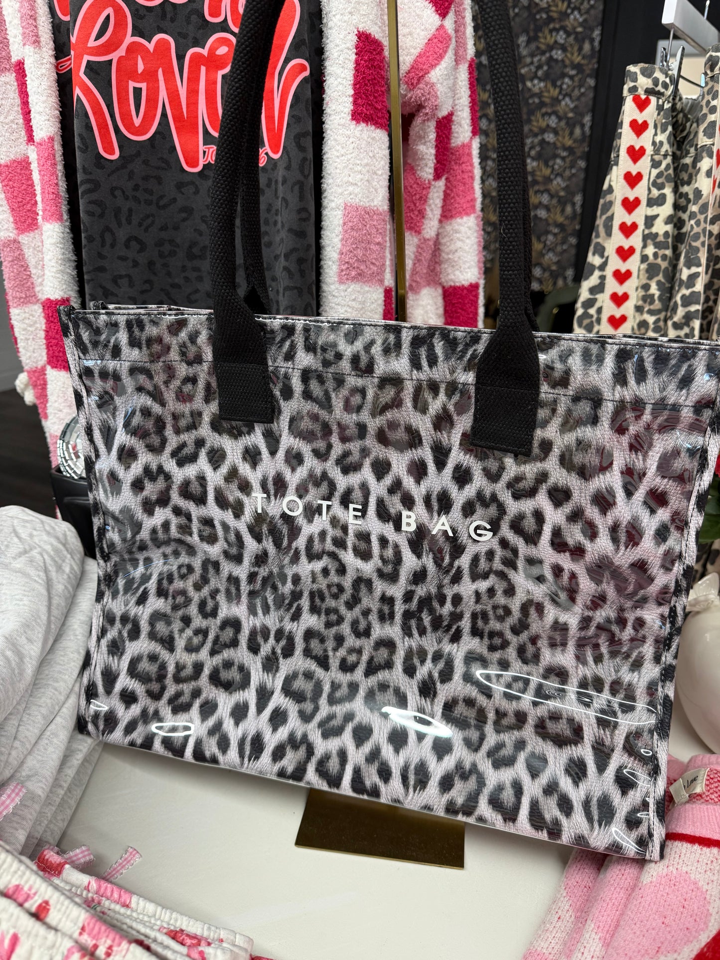 leopard oversized tote bag