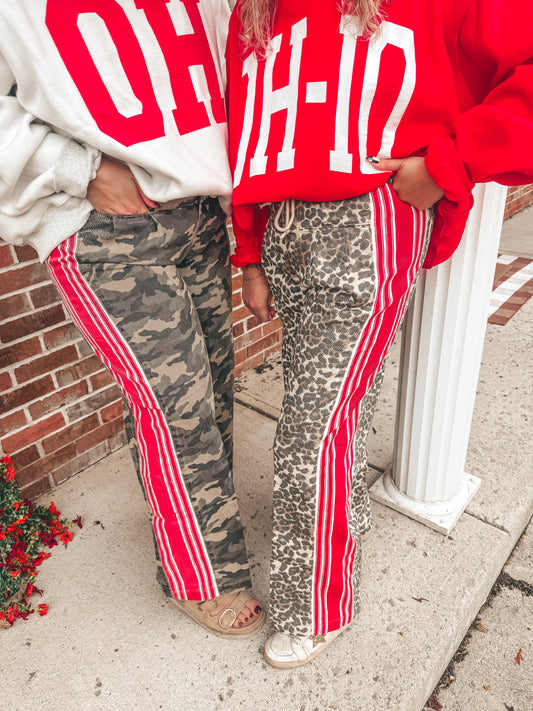 RESTOCK red stripe printed pants