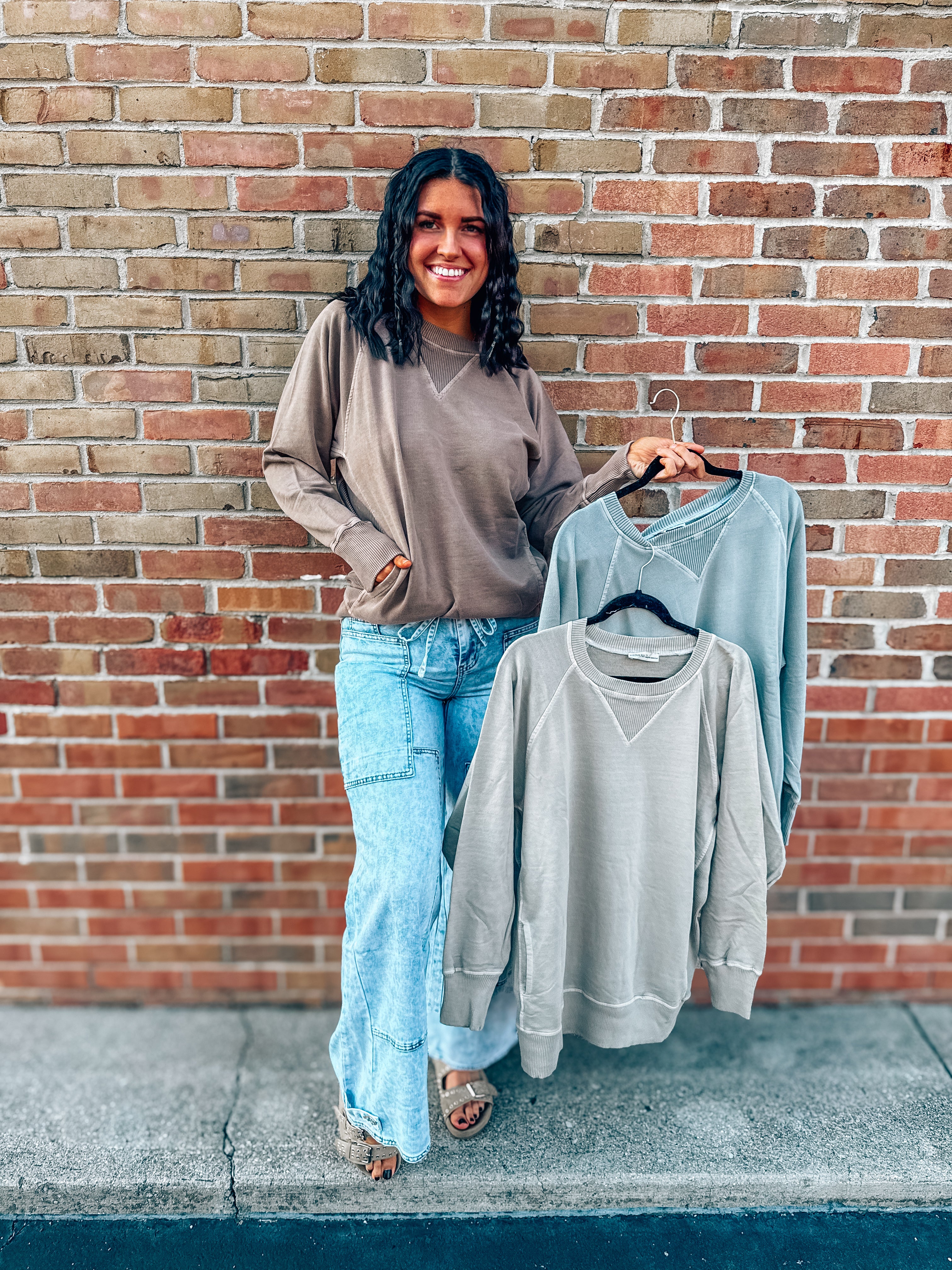 french terry pocket pullovers in reg & curvy