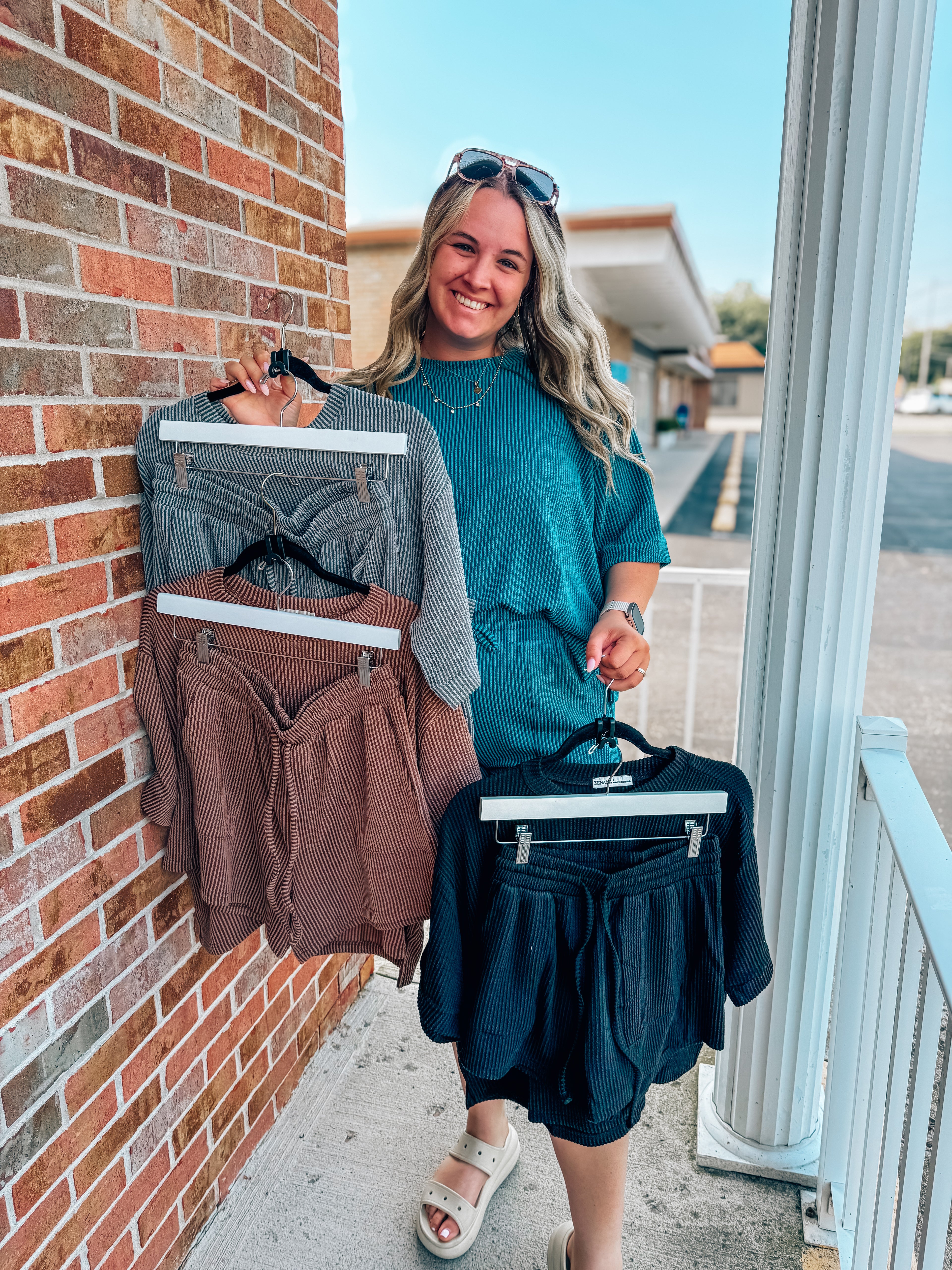 ribbed shorts and top sets