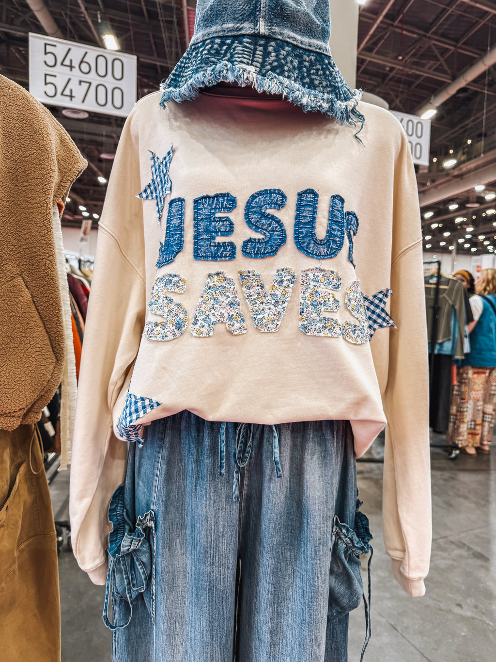 stitched jesus saves pullovers in 2 colors