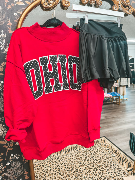 Black pleated gameday shorts