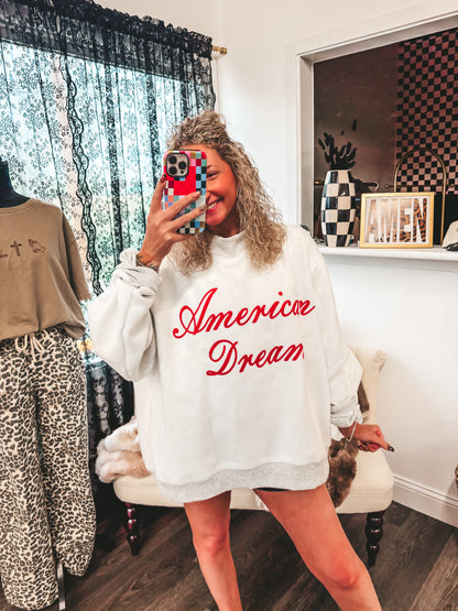 reversible Gods country/american dream mock neck