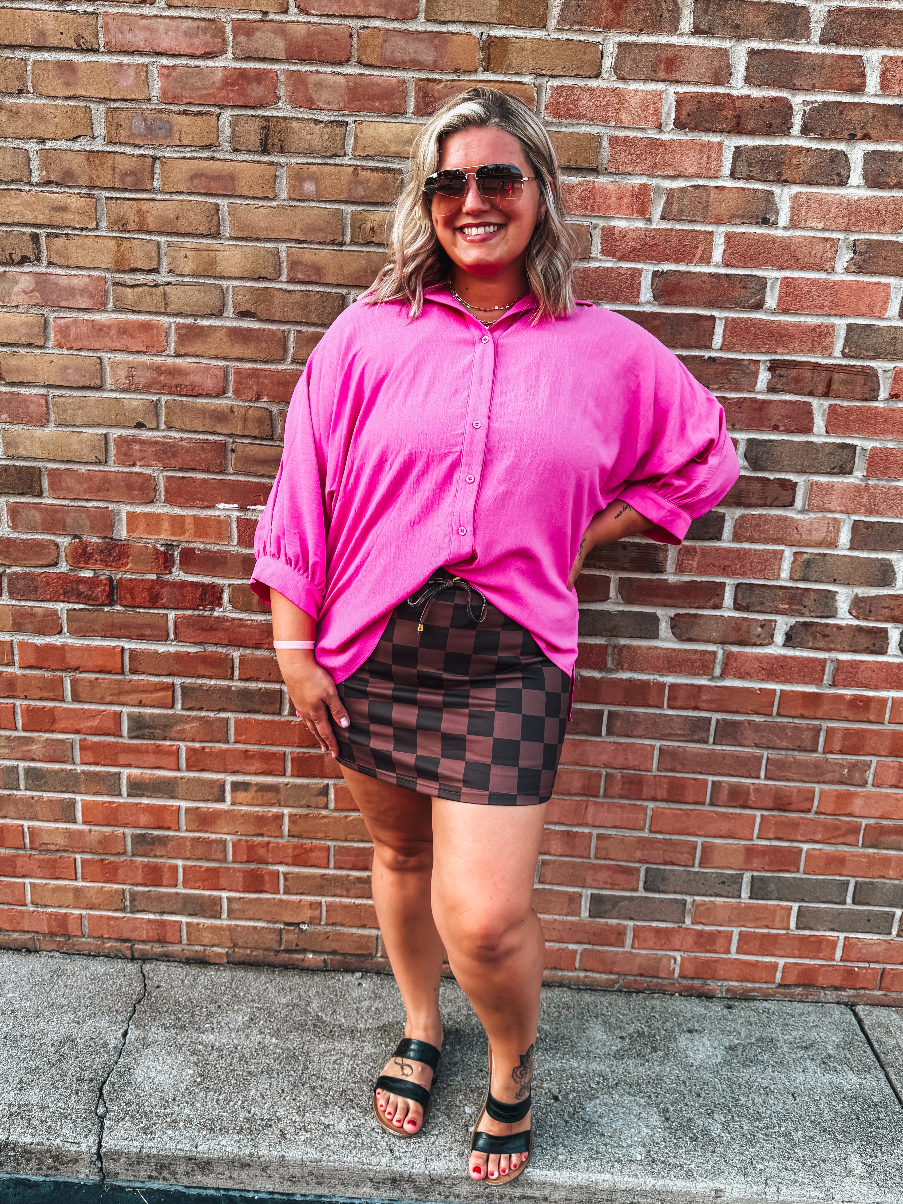 oversized sloane button up top-2 colors