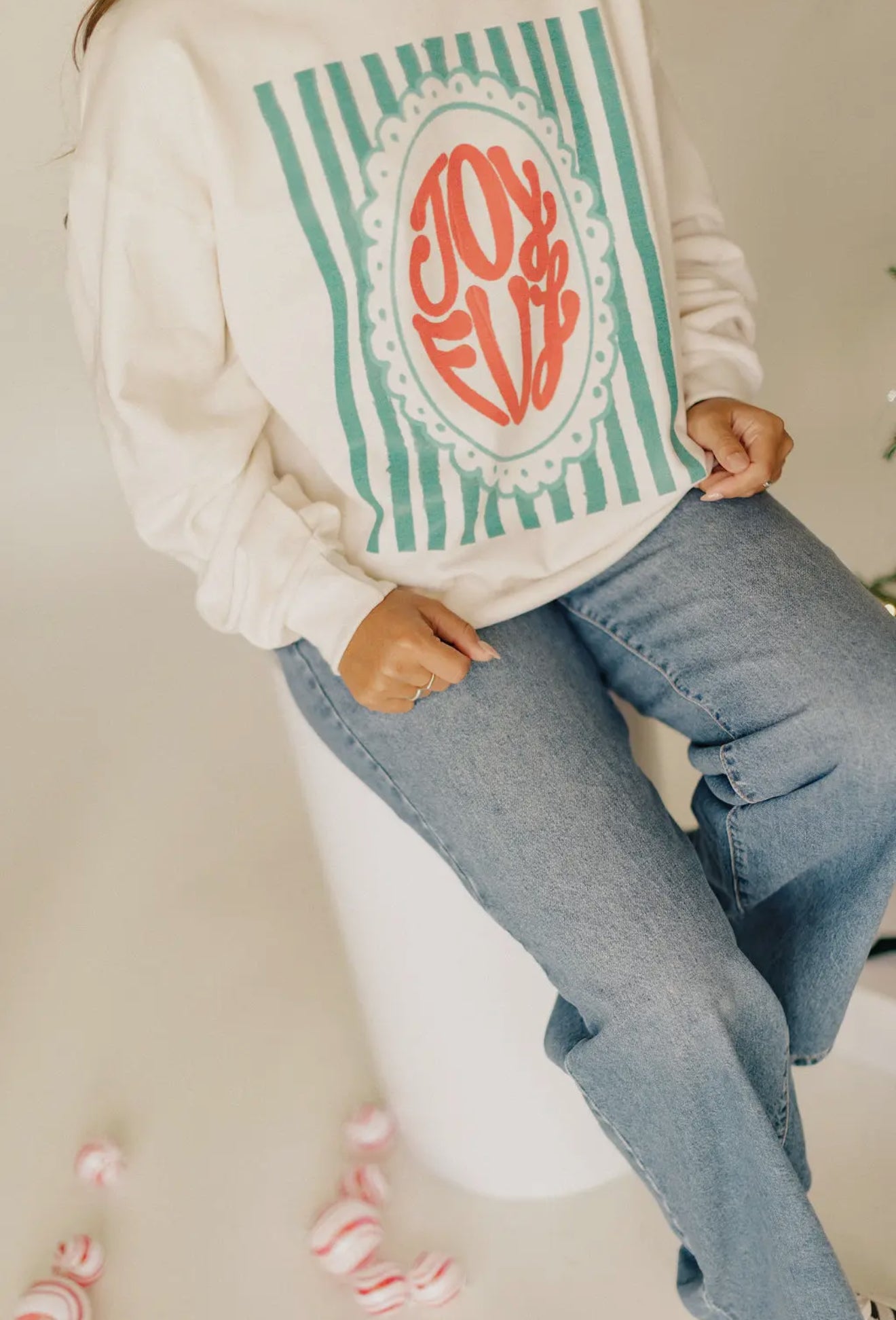 joyful striped pullover