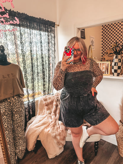 mineral wash strapless rompers