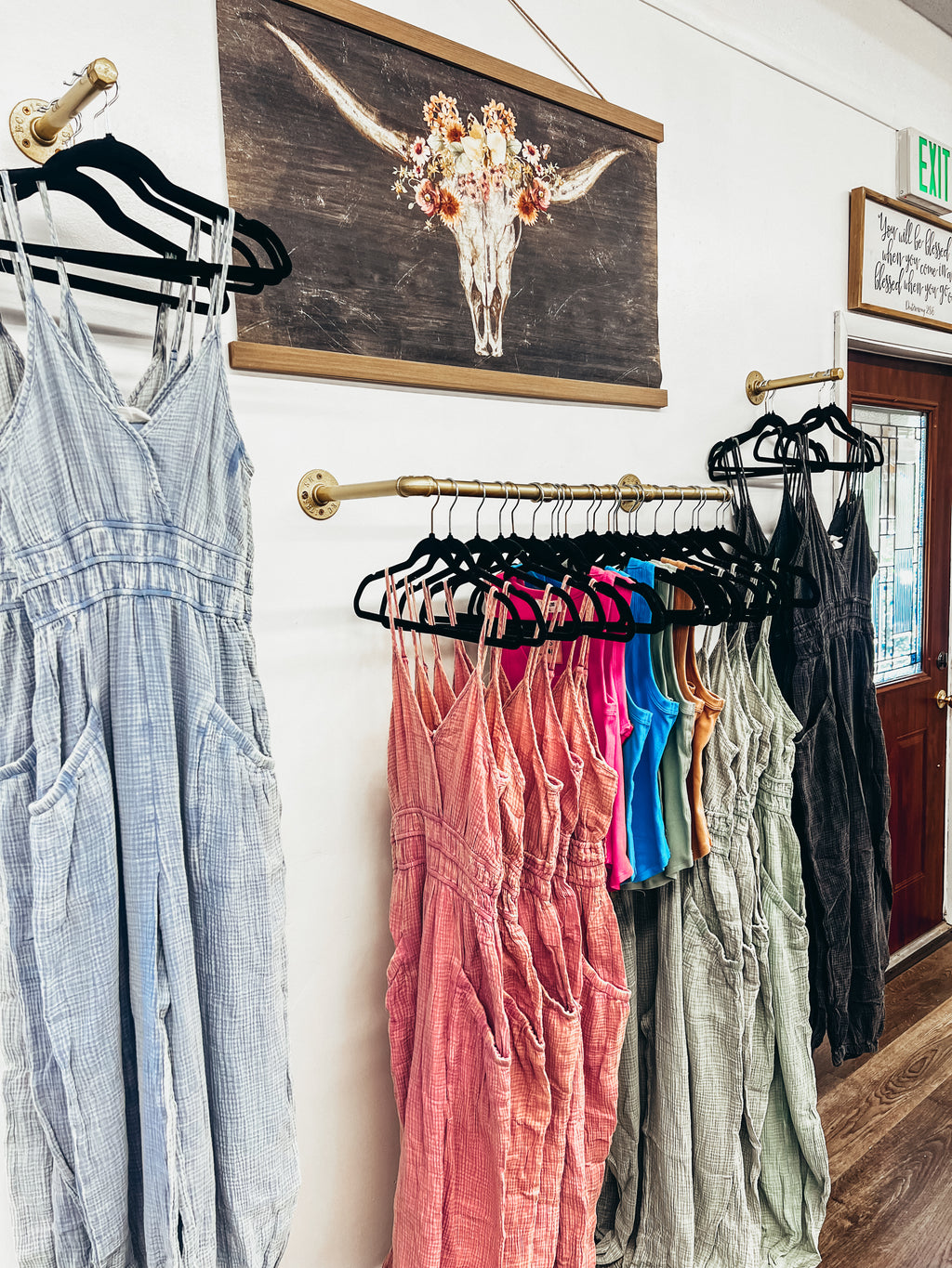 mineral washed cotton gauze jumpsuits