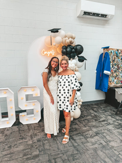 Twin polka dot dress