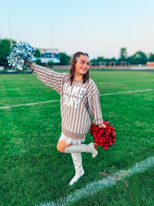 gameday football laces cozycord pullover