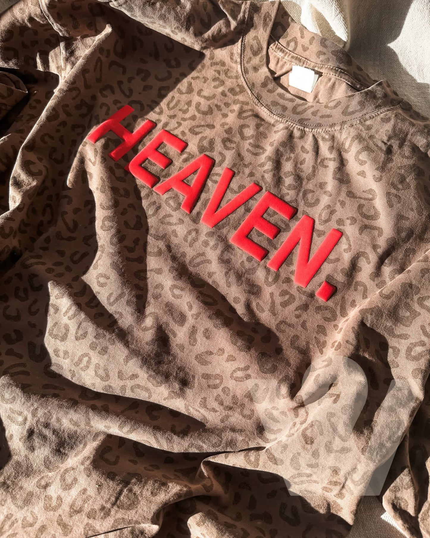 brown leopard Heaven tee
