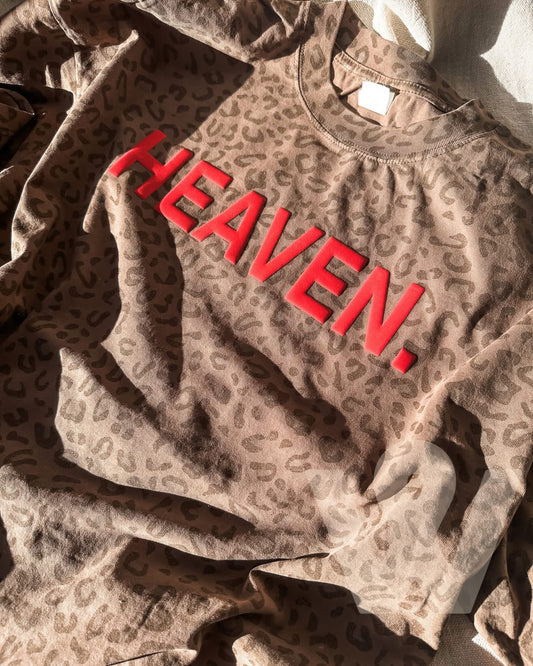 brown leopard Heaven tee
