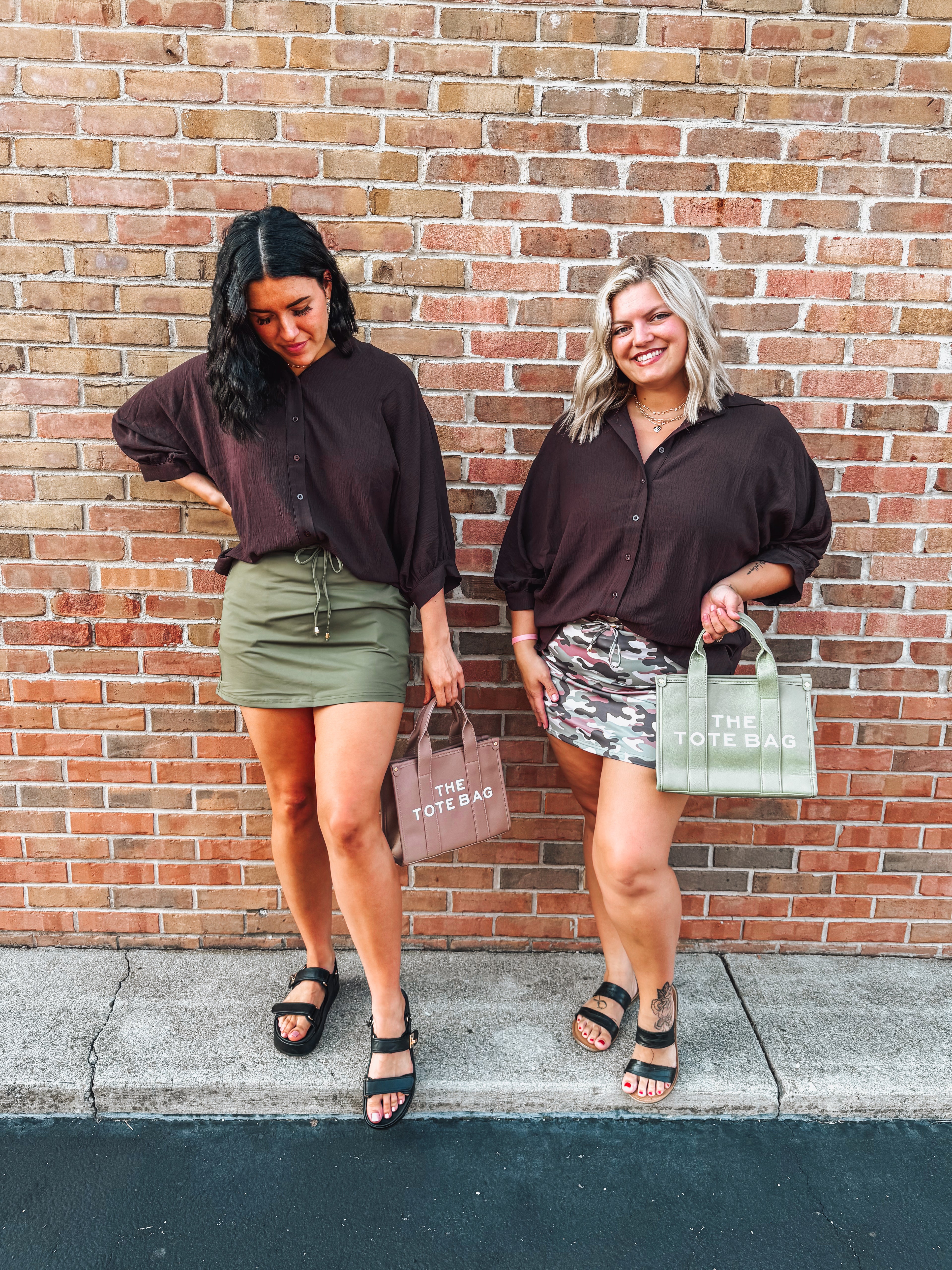 oversized sloane button up top-2 colors