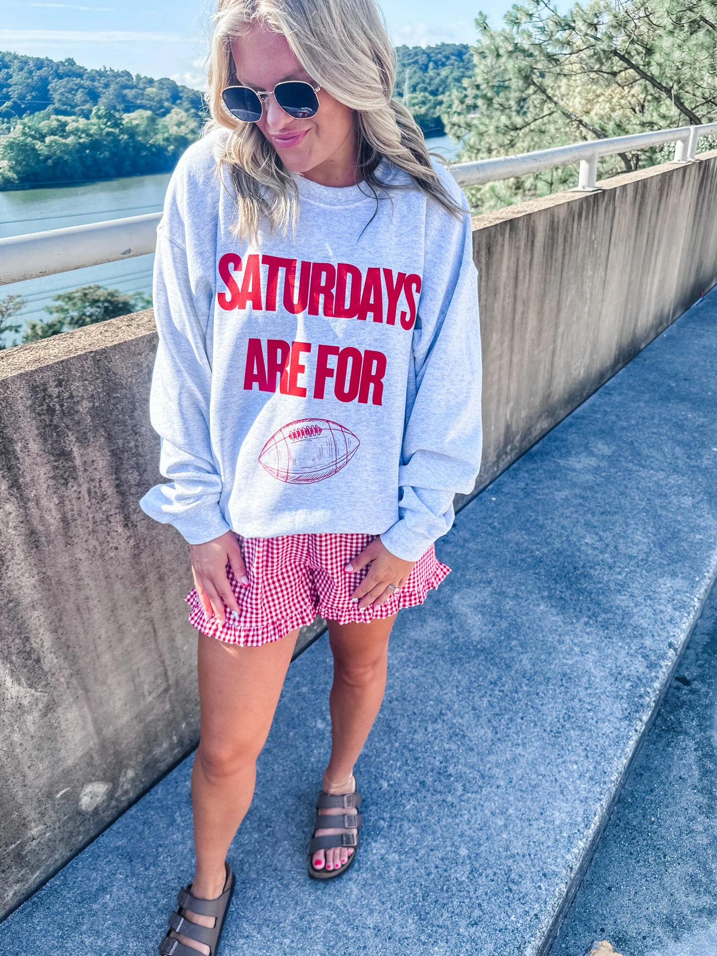 Saturdays are for Football RED- Ash Sweatshirt PREORDER