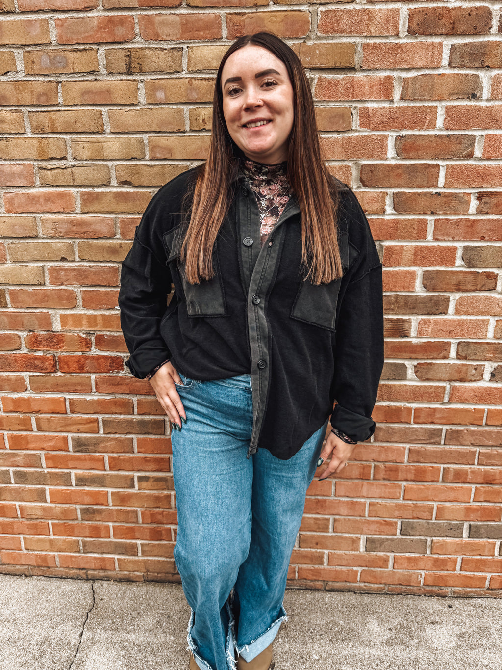 black fall basic shacket small-3x