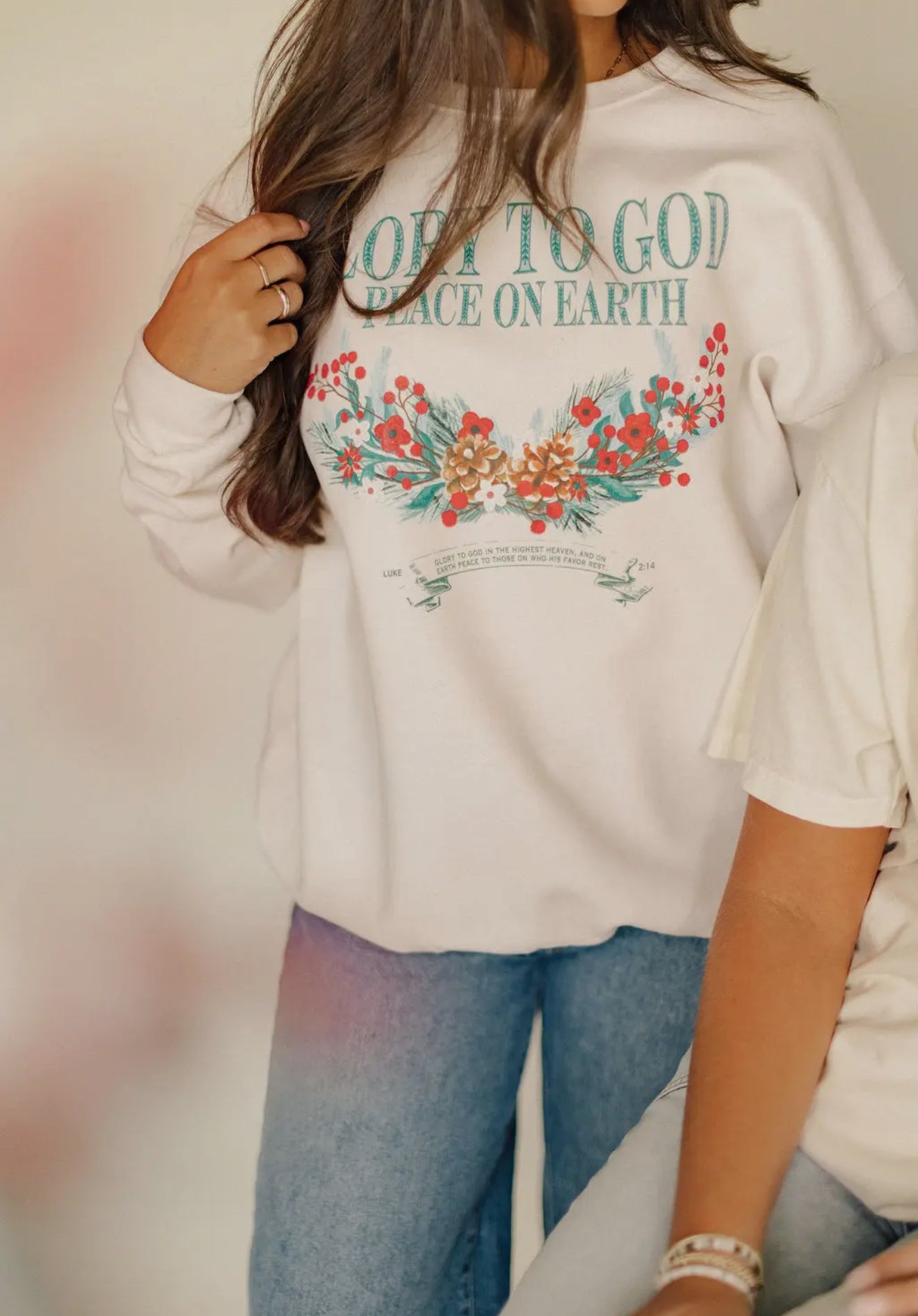 Glory to God peace on earth pullover