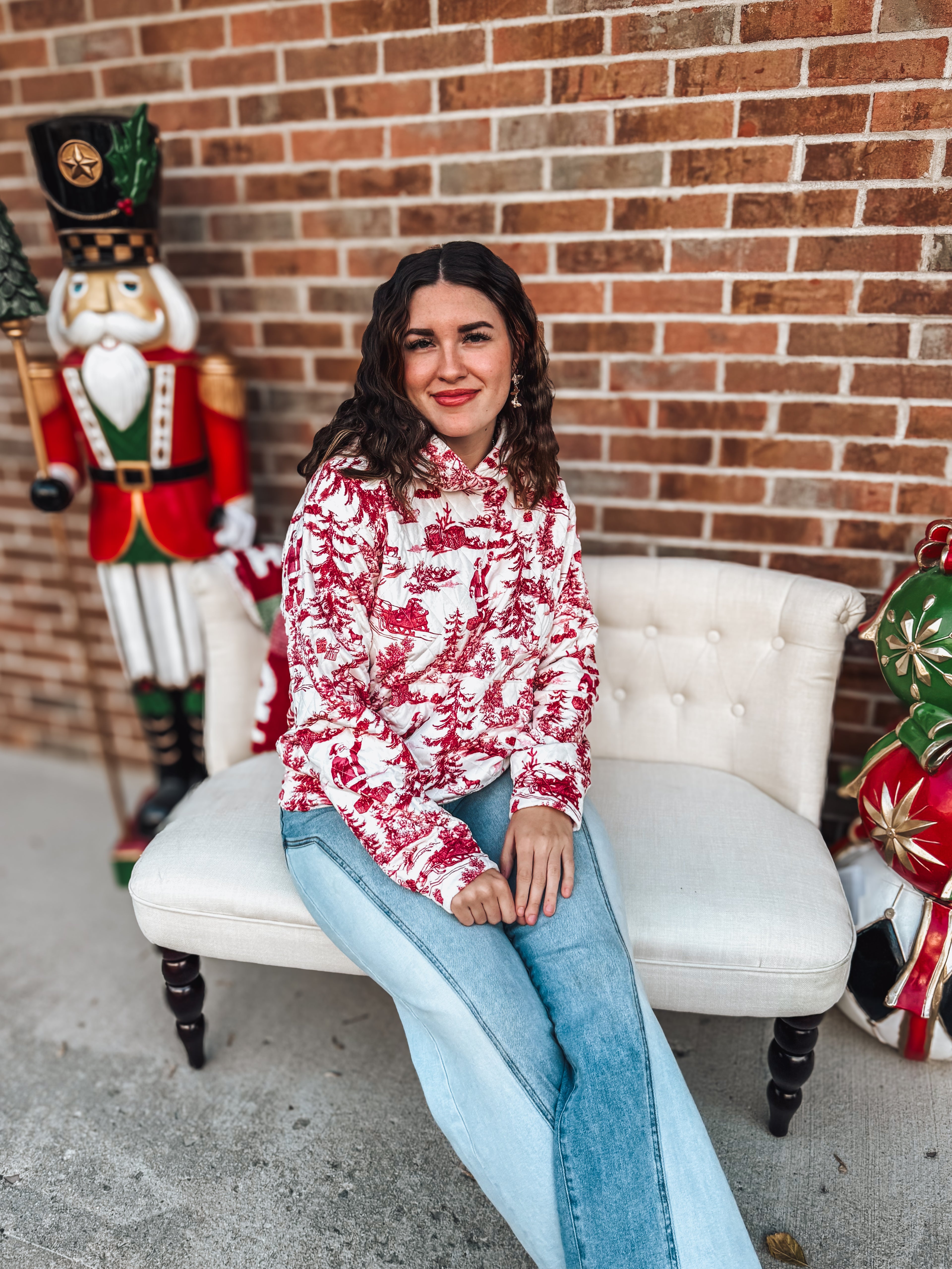 vintage christmas red velvet hoodie