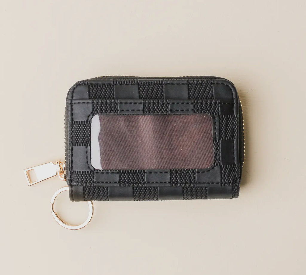 urban check zip around wallet keychain