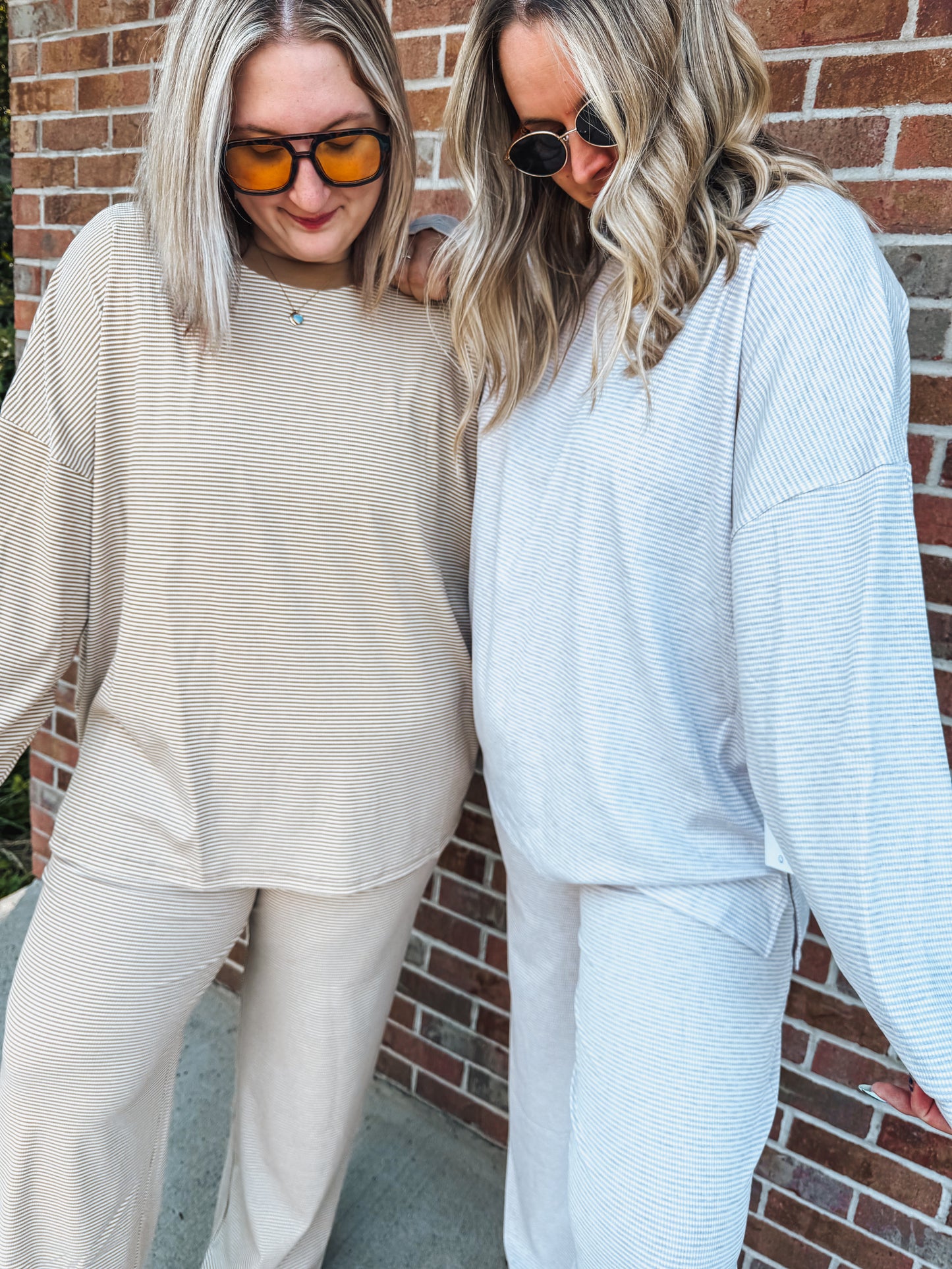 KK striped pants sets in 2 colors