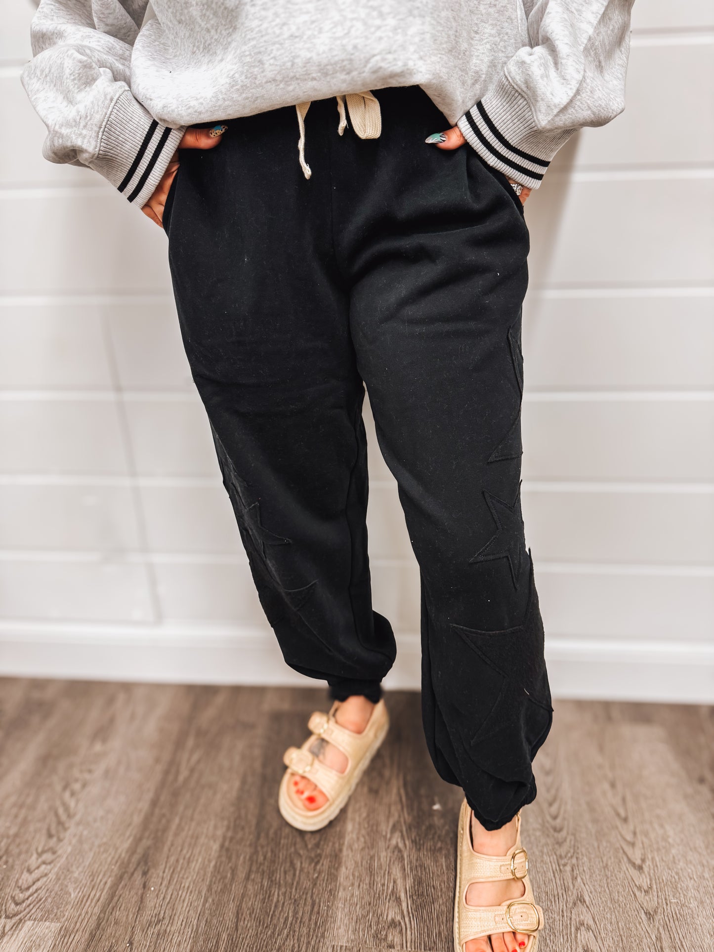 Gameday star embroidery joggers