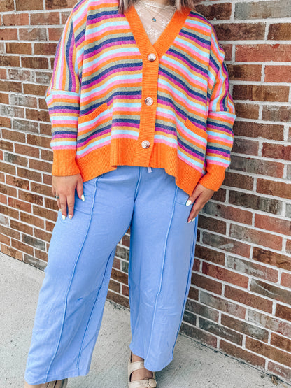 Periwinkle barrel sweatpants
