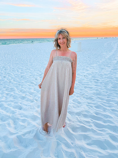 striped beach vibes maxi dresses
