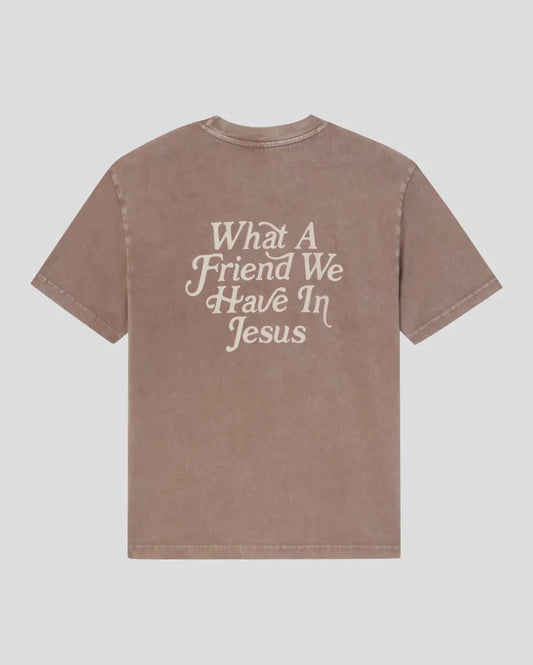 friend in jesus brown unisex tee