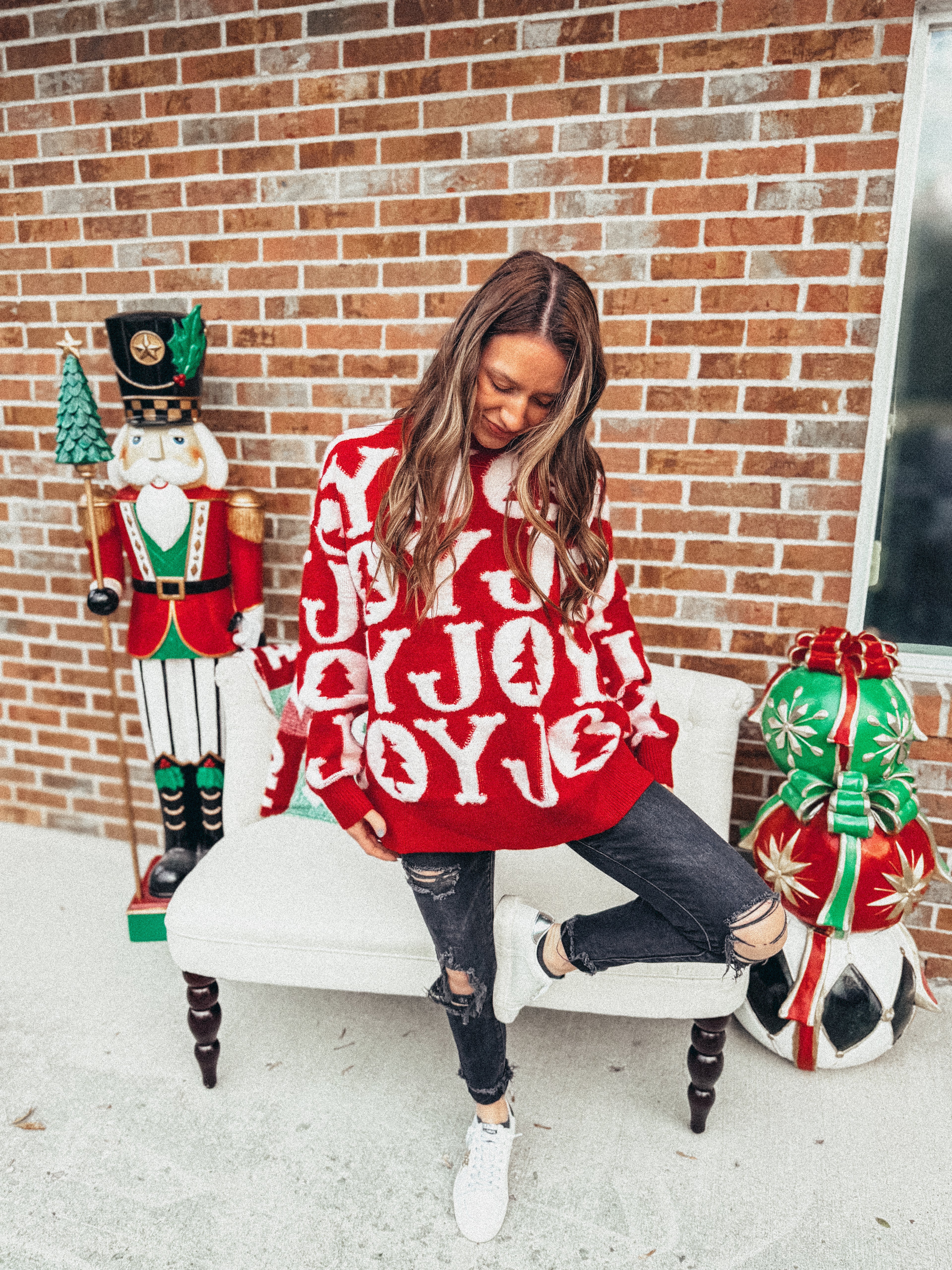 Joy christmas tree sweater