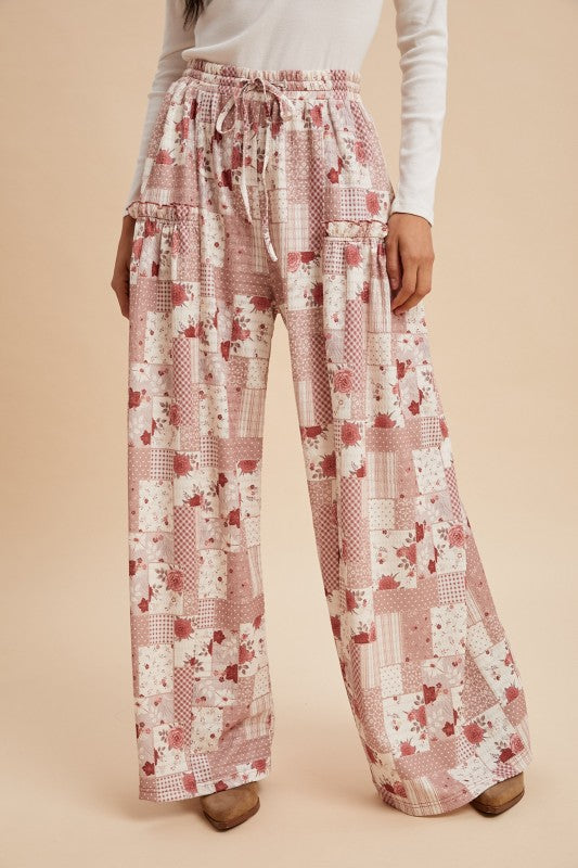 Patchwork wide leg fall staple pants RESTOCK PREORDER-now in 3 colors