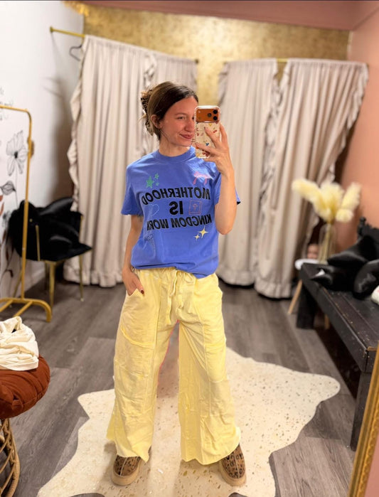 yellow cargo pants