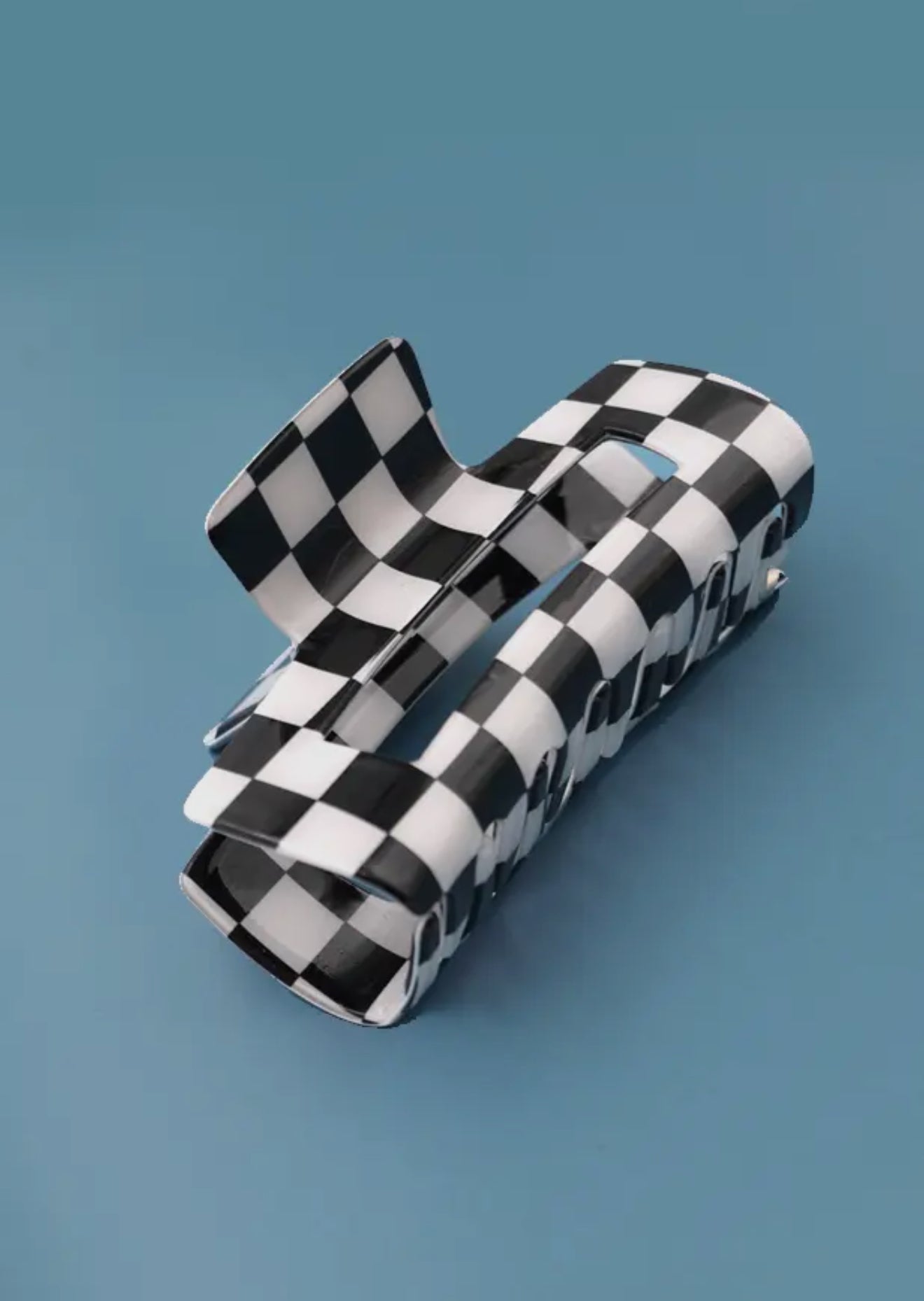 checkered hair clips
