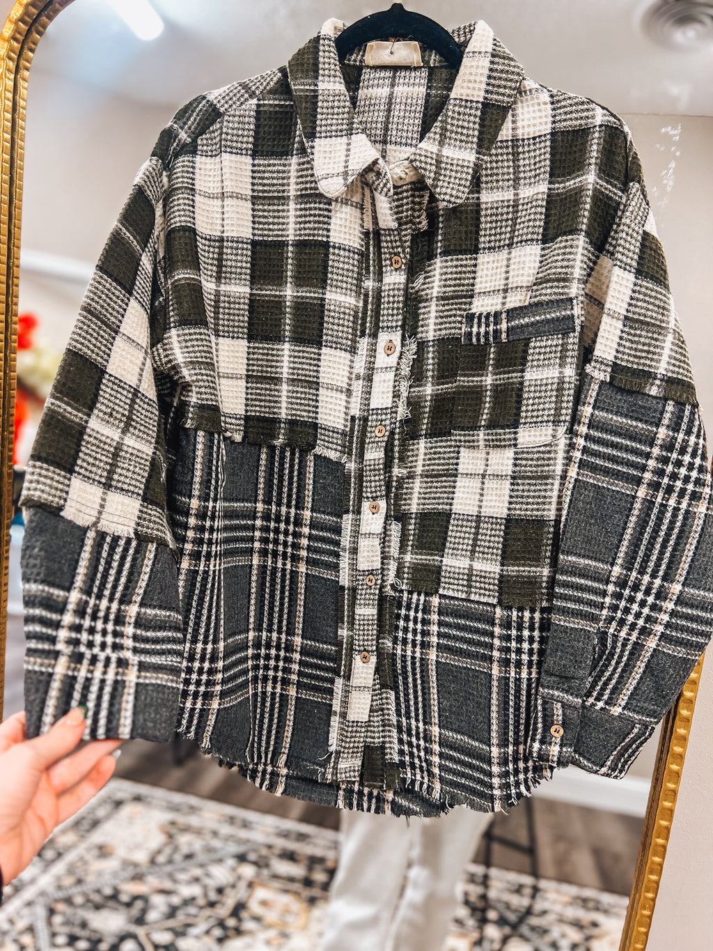 plaid flannel shackets in 4 colors