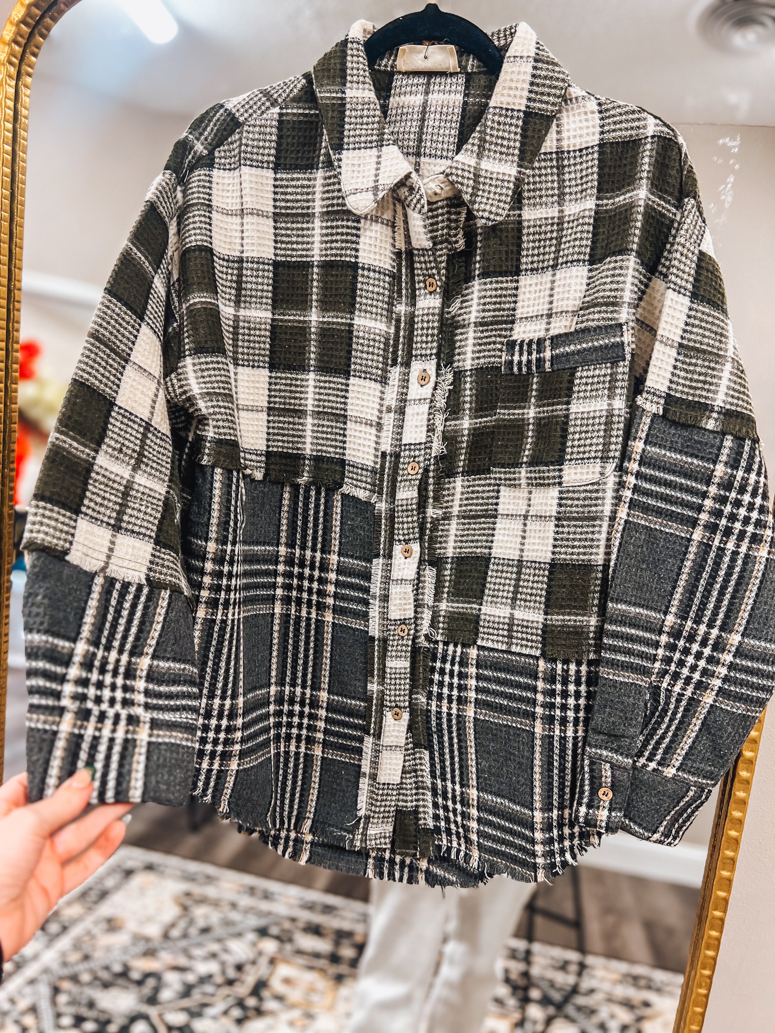 plaid flannel shackets in 4 colors