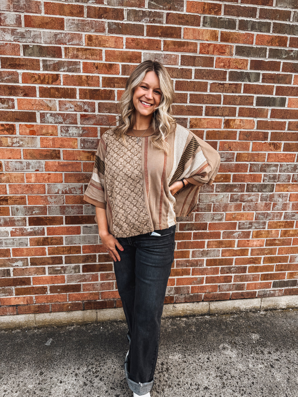 coffee harvest oversized top