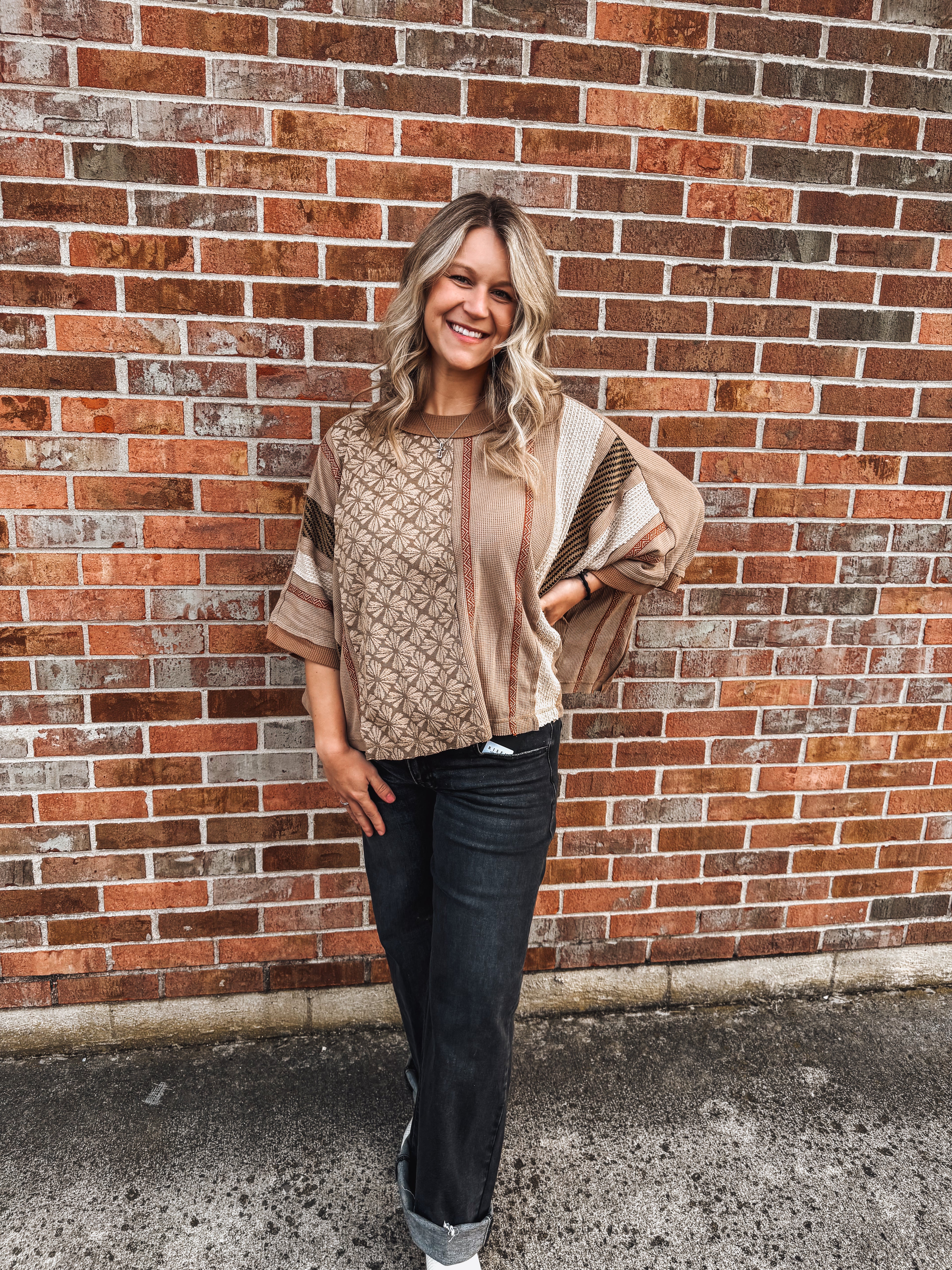 coffee harvest oversized top