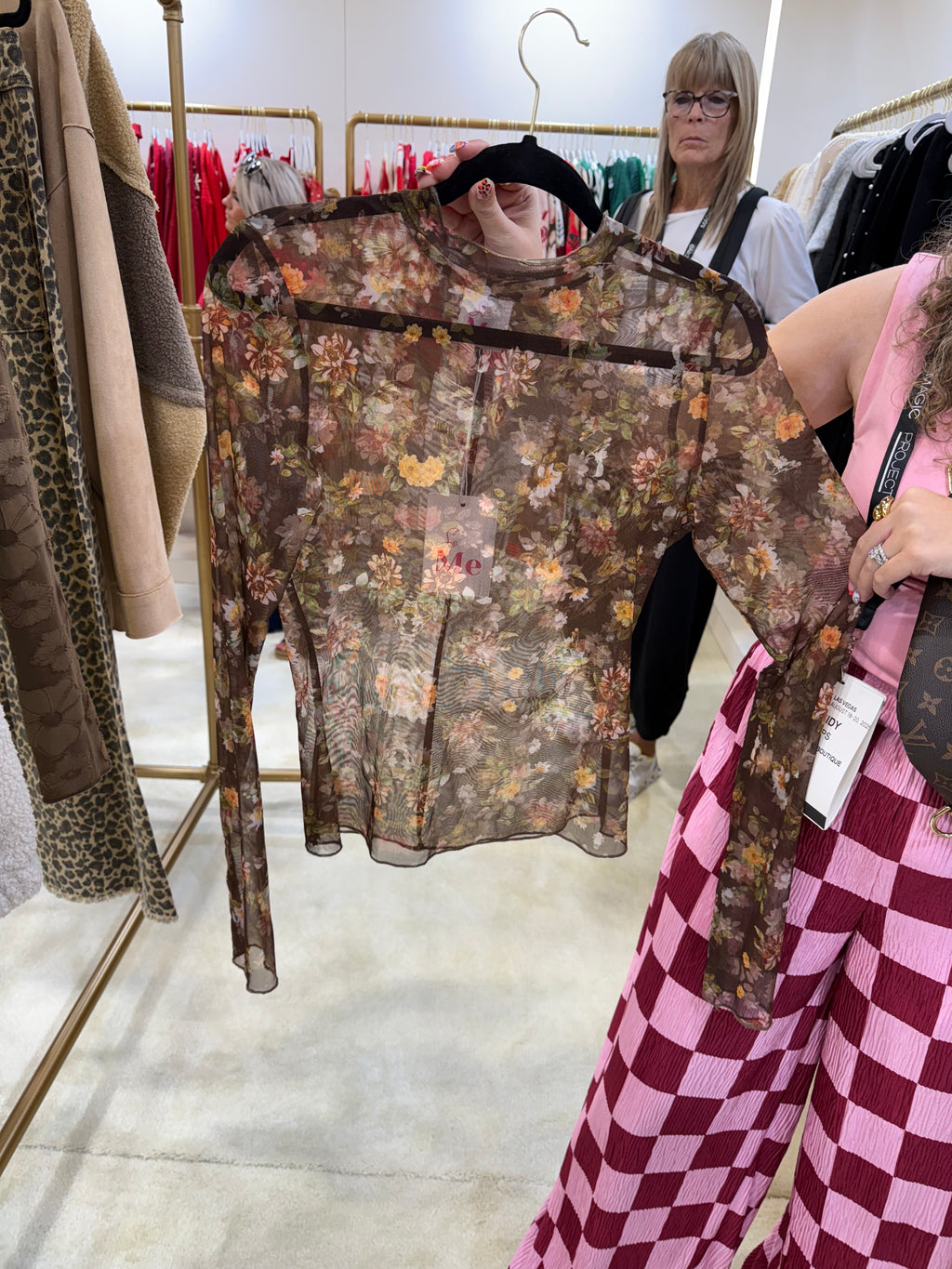 harvest haze fall floral mesh top