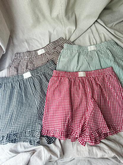 Gingham Boxer Shorts PREORDER