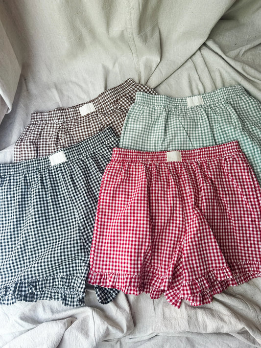 Gingham Boxer Shorts PREORDER